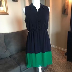 Lovely Blue/Green High Low Dress